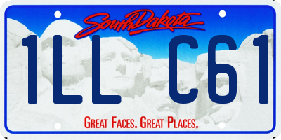 SD license plate 1LLC61