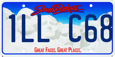 SD license plate 1LLC68
