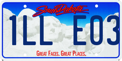 SD license plate 1LLE03