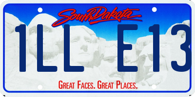 SD license plate 1LLE13