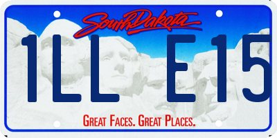 SD license plate 1LLE15