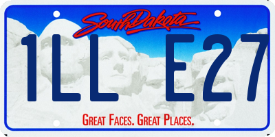 SD license plate 1LLE27