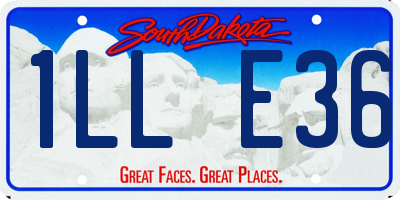 SD license plate 1LLE36