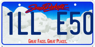 SD license plate 1LLE50