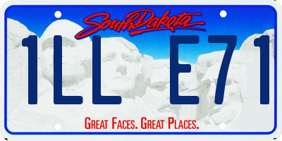 SD license plate 1LLE71