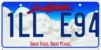 SD license plate 1LLE94