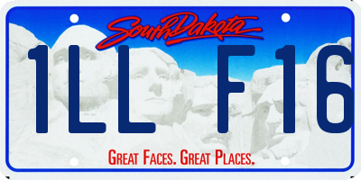 SD license plate 1LLF16