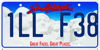 SD license plate 1LLF38
