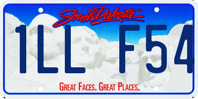 SD license plate 1LLF54