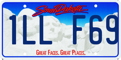 SD license plate 1LLF69