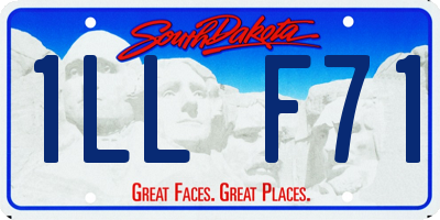 SD license plate 1LLF71
