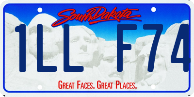 SD license plate 1LLF74