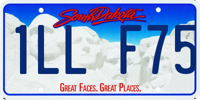 SD license plate 1LLF75