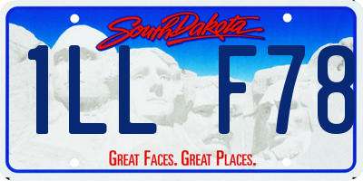 SD license plate 1LLF78