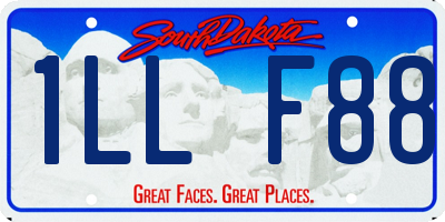 SD license plate 1LLF88