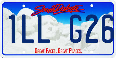 SD license plate 1LLG26