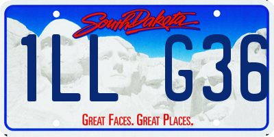 SD license plate 1LLG36
