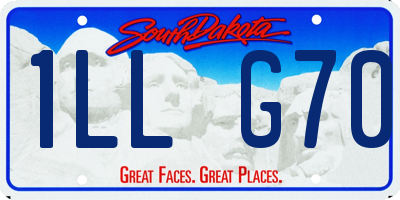 SD license plate 1LLG70