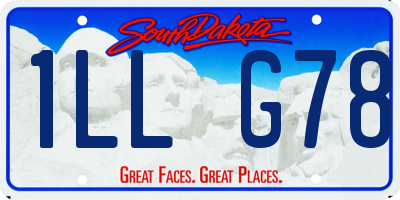 SD license plate 1LLG78
