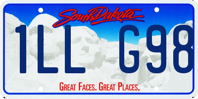SD license plate 1LLG98