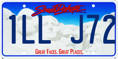 SD license plate 1LLJ72