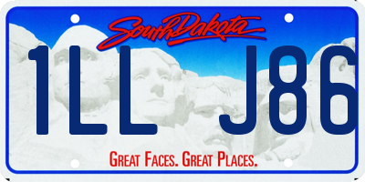 SD license plate 1LLJ86