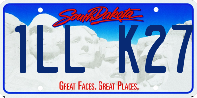 SD license plate 1LLK27