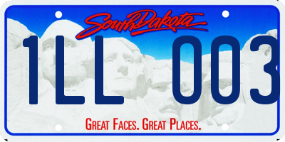 SD license plate 1LLO03