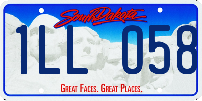 SD license plate 1LLO58