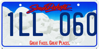 SD license plate 1LLO60