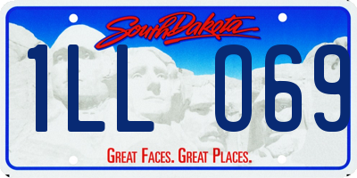 SD license plate 1LLO69