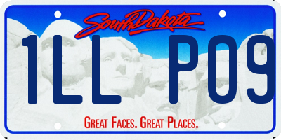 SD license plate 1LLP09
