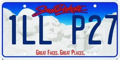 SD license plate 1LLP27