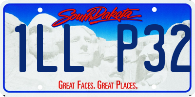 SD license plate 1LLP32