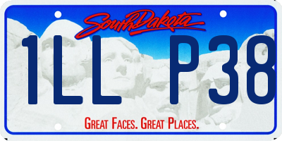 SD license plate 1LLP38