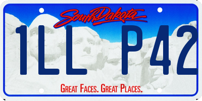 SD license plate 1LLP42