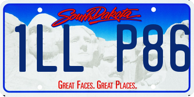 SD license plate 1LLP86