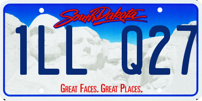 SD license plate 1LLQ27