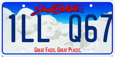 SD license plate 1LLQ67