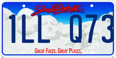 SD license plate 1LLQ73