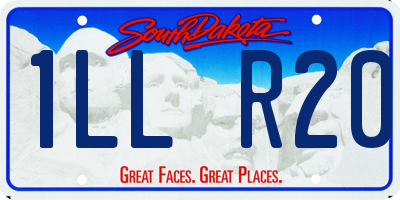 SD license plate 1LLR20