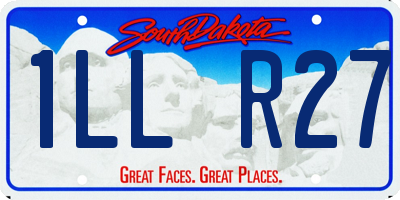 SD license plate 1LLR27