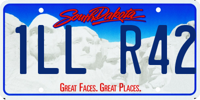 SD license plate 1LLR42