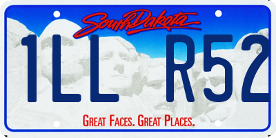 SD license plate 1LLR52