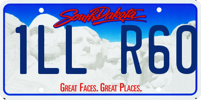 SD license plate 1LLR60