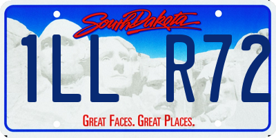 SD license plate 1LLR72