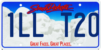 SD license plate 1LLT20