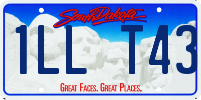 SD license plate 1LLT43