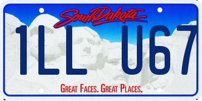SD license plate 1LLU67