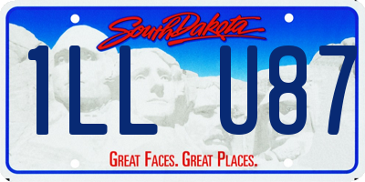 SD license plate 1LLU87
